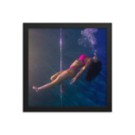 Underwater Pole Dancer Framed poster