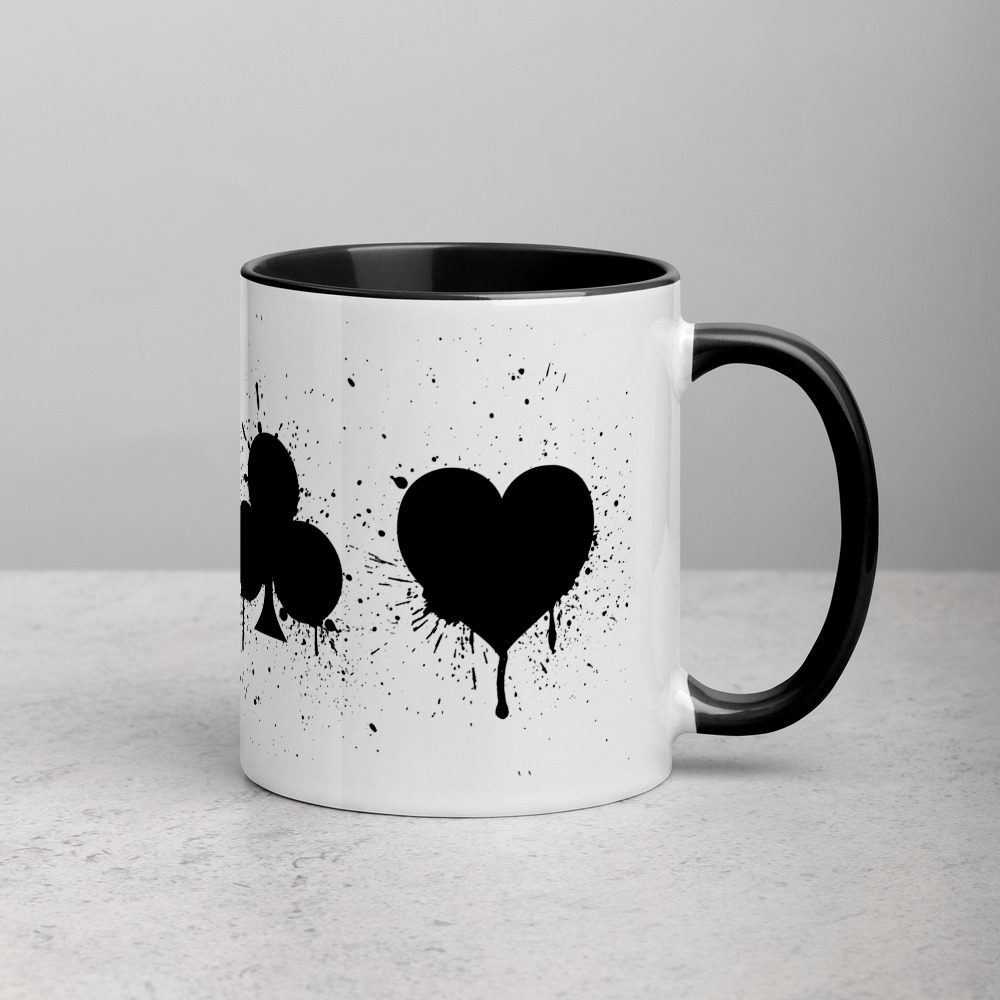 Playing Card Suit Mug with Color Inside