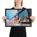 Finest Fashion Bride Underwater Framed Photo Paper Poster